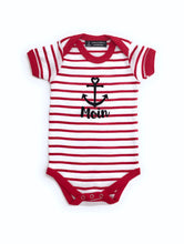 Lade das Bild in den Galerie-Viewer, Maritimer Baby Body Moin mit Anker – Weiß/Rot oder Weiß/Blau - MOPO-Shop