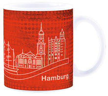 Lade das Bild in den Galerie-Viewer, Hamburg Frühstücks-Brettchen oder Becher Skyline und Letters - MOPO-Shop