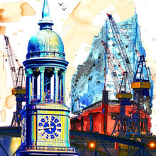 Lade das Bild in den Galerie-Viewer, Leinwand-Collagen: Hamburg Motive