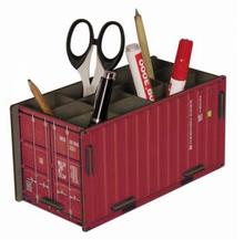 Lade das Bild in den Galerie-Viewer, Wie ein Container: Stifte-Box in Blau, Rot oder Türkis - MOPO-Shop
