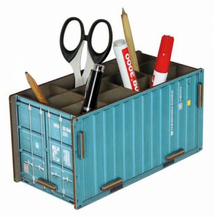 Lade das Bild in den Galerie-Viewer, Wie ein Container: Stifte-Box in Blau, Rot oder Türkis - MOPO-Shop