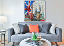 Lade das Bild in den Galerie-Viewer, Kunstdruck London "Union Jack" auf Leinwand