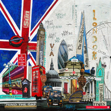 Lade das Bild in den Galerie-Viewer, Kunstdruck London "Union Jack" auf Leinwand