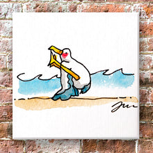 Lade das Bild in den Galerie-Viewer, Kunstedition Möwen-Yoga - neun verschiedene Motive auf Leinwand - MOPO-Shop
