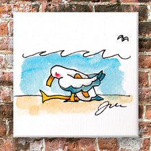 Lade das Bild in den Galerie-Viewer, Kunstedition Möwen-Yoga - neun verschiedene Motive auf Leinwand - MOPO-Shop