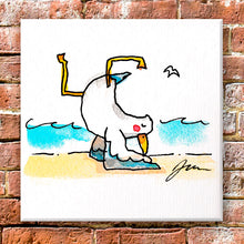 Lade das Bild in den Galerie-Viewer, Kunstedition Möwen-Yoga - neun verschiedene Motive auf Leinwand - MOPO-Shop