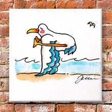 Lade das Bild in den Galerie-Viewer, Kunstedition Möwen-Yoga - neun verschiedene Motive auf Leinwand - MOPO-Shop