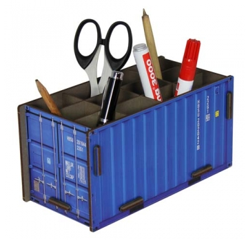 Wie ein Container: Stifte-Box in Blau, Rot oder Türkis - MOPO-Shop