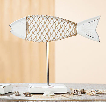 Für Ihre maritime Deko: Dekorativer Fisch im Netz - MOPO-Shop