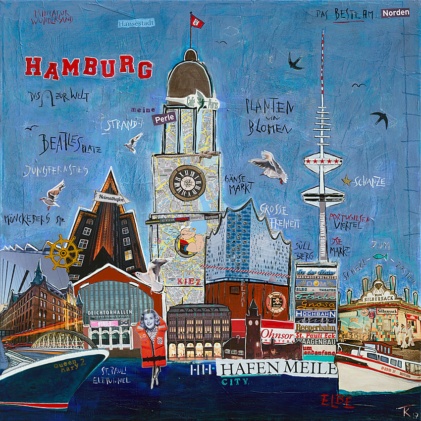 Hamburg - Das Tor zur Welt - Kunstdruck auf Leinwand - MOPO-Shop