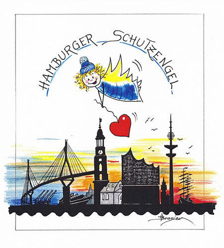 Passepartout-Bild „Hamburger Schutzengel“ - MOPO-Shop