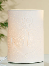 Lade das Bild in den Galerie-Viewer, Porzellan-Lampe Ellipse mit Anker-Motiv - MOPO-Shop

