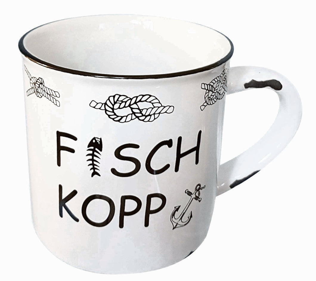 Keramik-Kaffeebecher Hamburger Fischkopp - MOPO-Shop