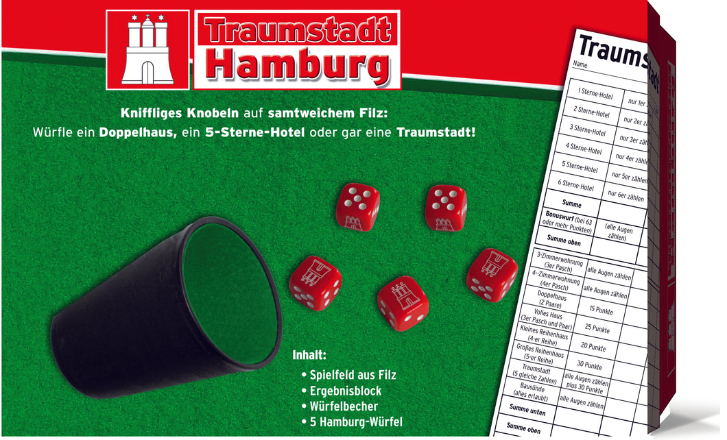 Würfelspiel: Traumstadt Hamburg - MOPO-Shop
