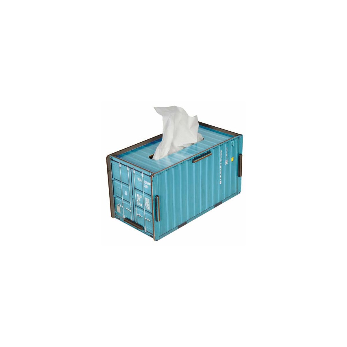 Taschentuch-Box in Form eines Containers