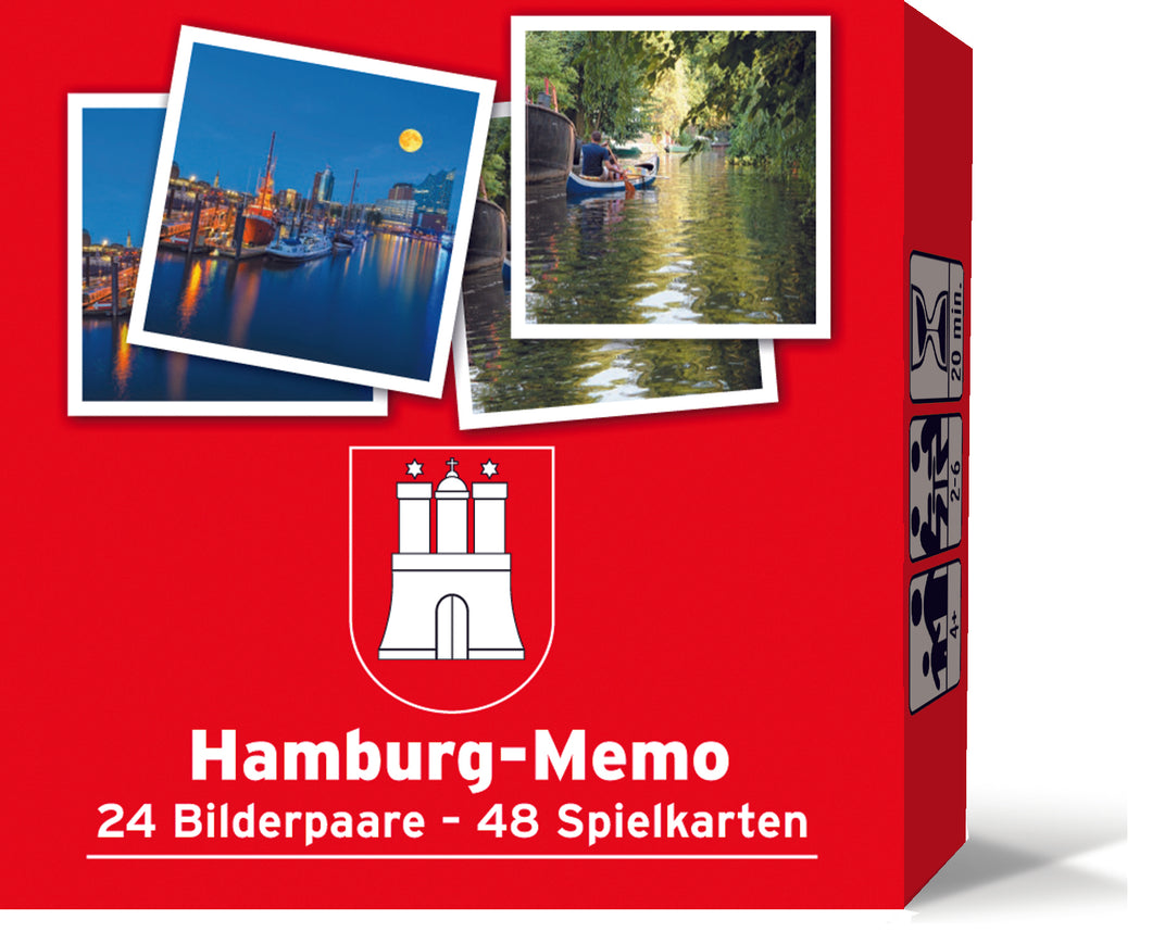 Hamburg-Memo Gedächtnis-Spiel mit 48 Spielkarten - MOPO-Shop
